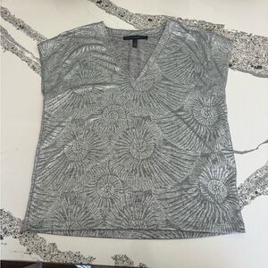 White House Black Market Metallic Patterned Blouse